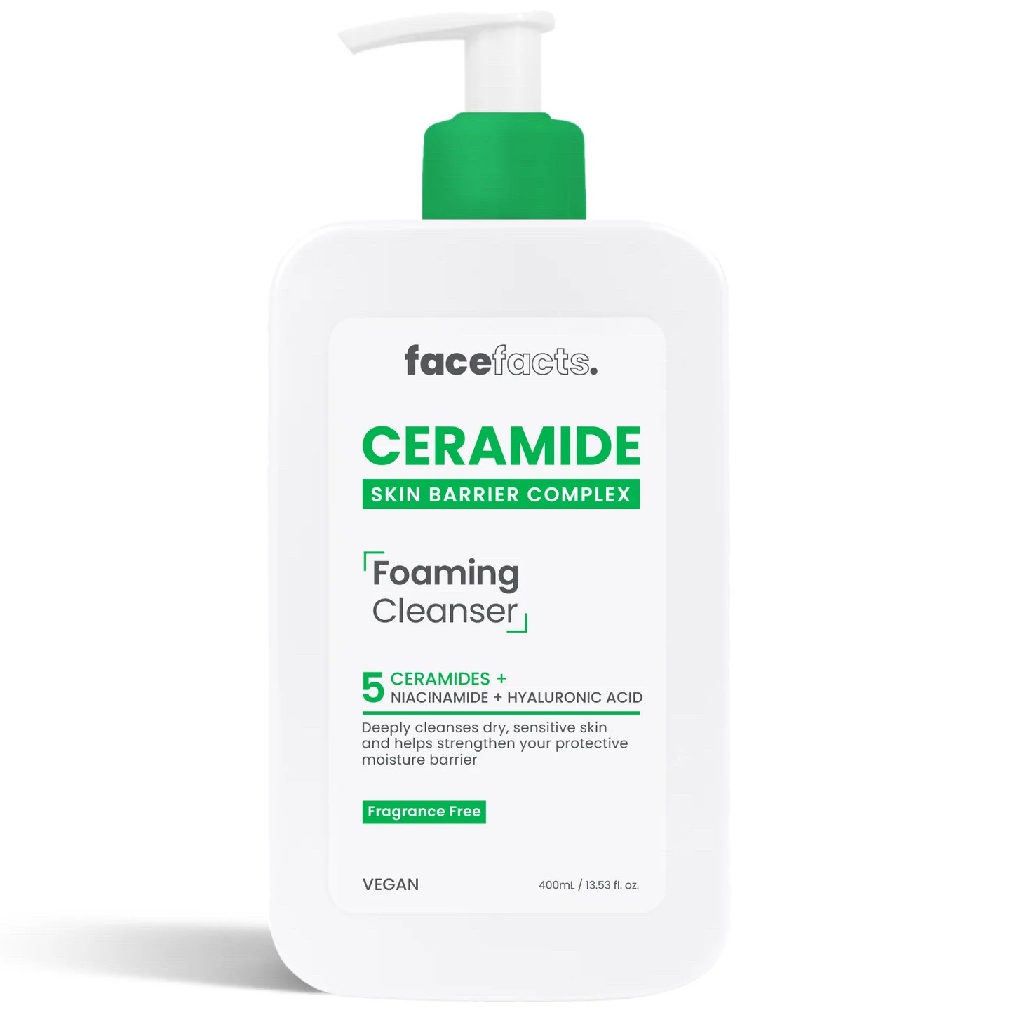 SKN0065 FACE FACTS | Ceramide Foaming Cleanser | 400ml - Image 1