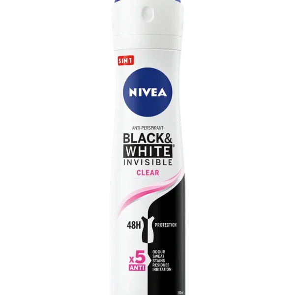 NIVEA | Black & White Invisible Clear Anti-Perspirant Spray For Women 48h - 200ml