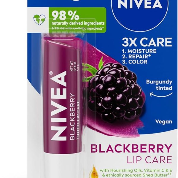 NIVEA | Blackberry Shine Lip Balm For Women - 4.8g