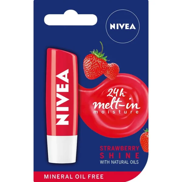 NIVEA | Strawberry Shine Lip Balm For Women - 4.8g